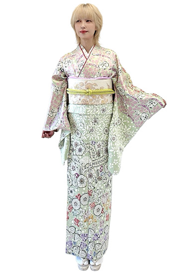 顔合わせ着物レンタルおしゃれ結婚式参列個性的かわいい上品人気着物レンタル