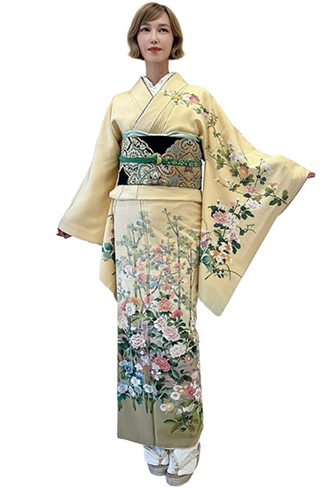 顔合わせ着物レンタルおしゃれ結婚式参列個性的かわいい上品人気着物レンタル